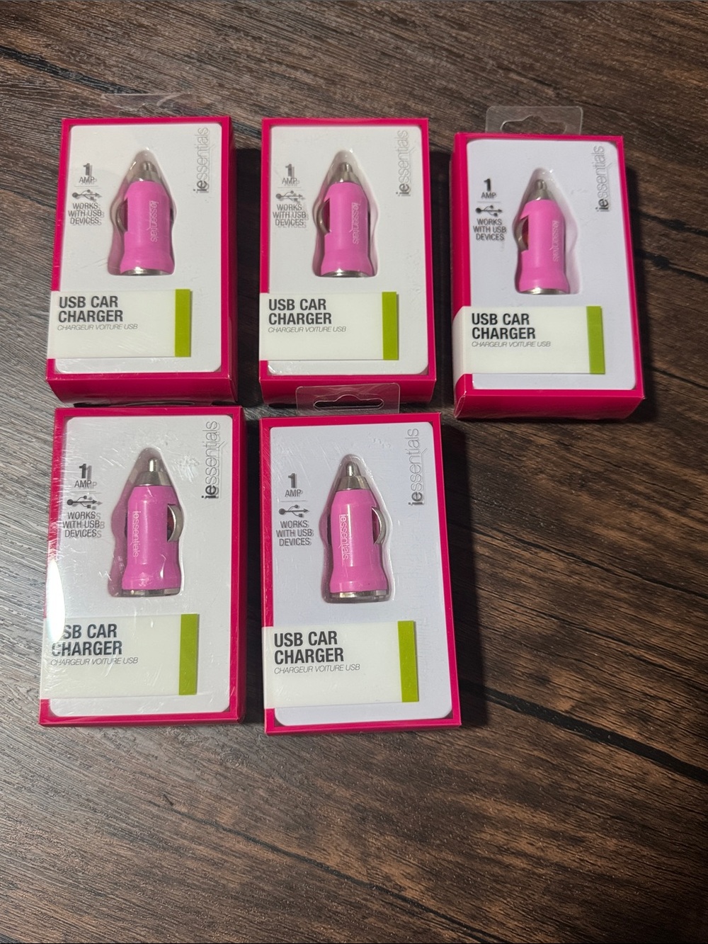 Pink USB Car Charger Bundle